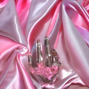 Pink Zircon Band Ring for Women Size 10